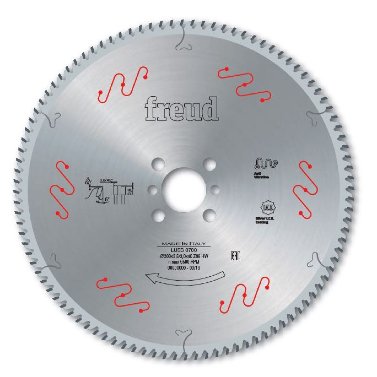 450X4,0/3,2X32 Zx128 ALÜMİNYUM TESTERE 5'