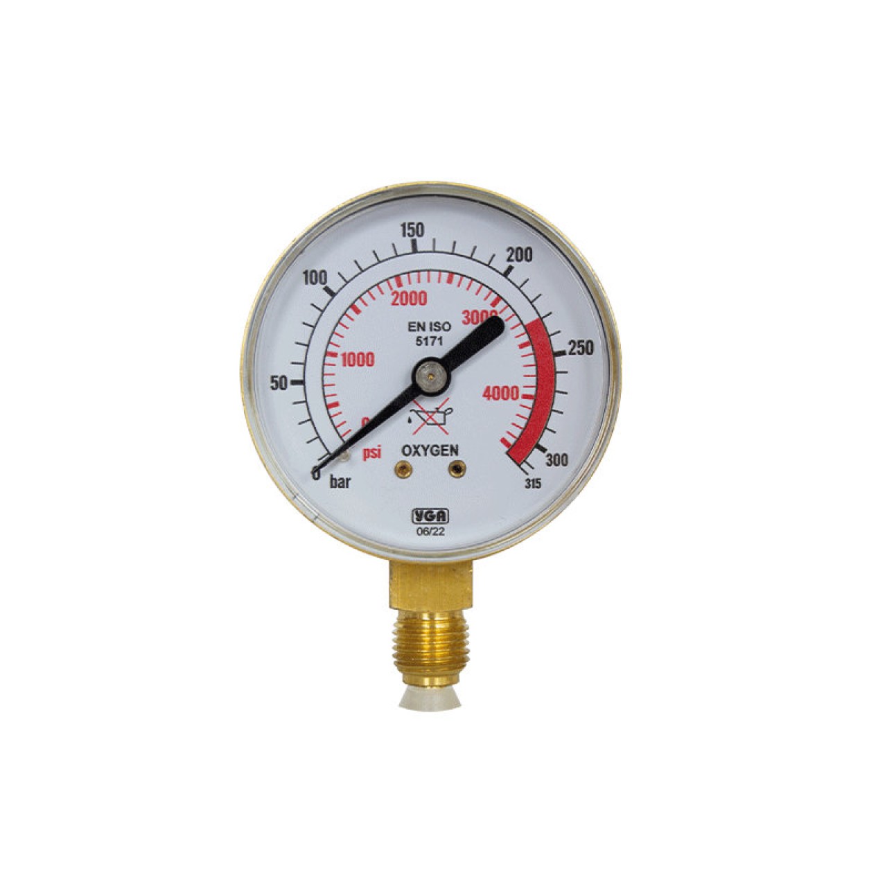 BASINÇ GÖSTERGESİ 0-315 OKSİJEN GİRİŞ,DIŞ ÇAPI Q63 MM