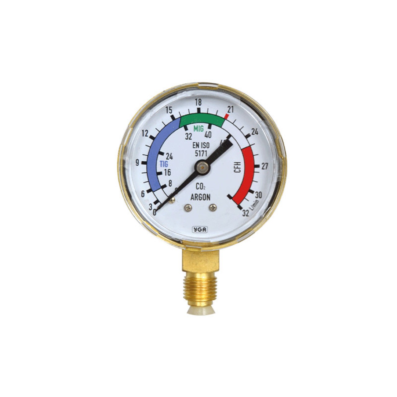 BASINÇ GÖSTERGESİ 0-32 I/MIN-21 I/MIN ÇIKIŞ/ARGON-CO2 Q63MM
