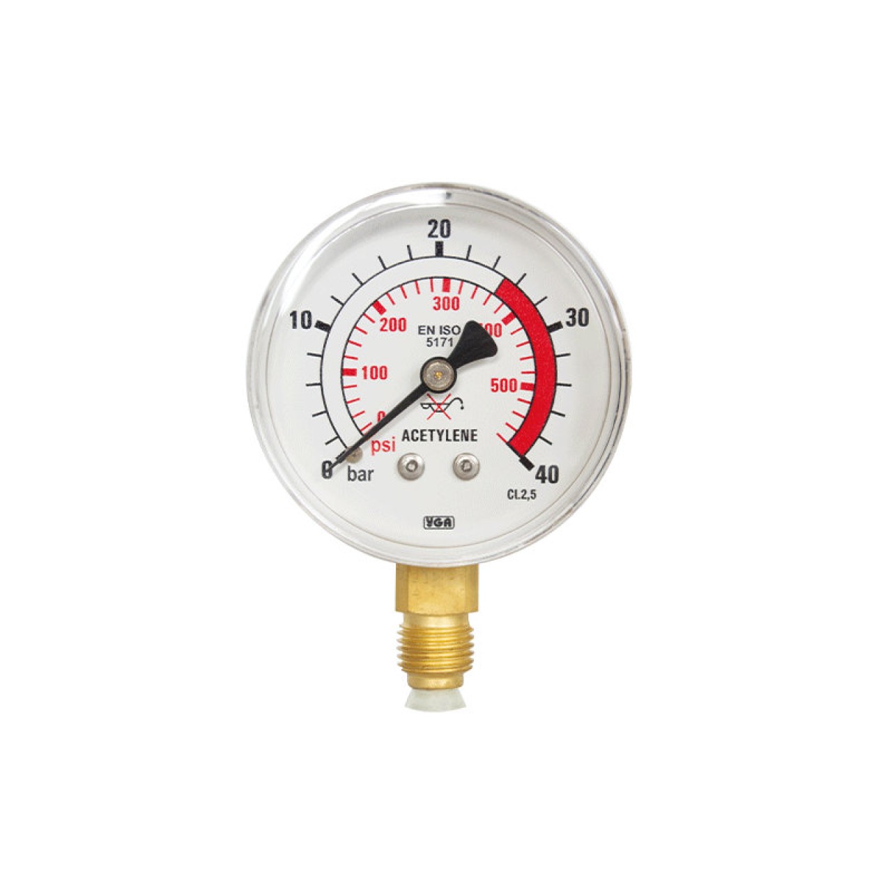 BASINÇ GÖSTERGESİ 0-40 ASETİLEN GİRİŞ,DIŞ ÇAPI Q63 MM