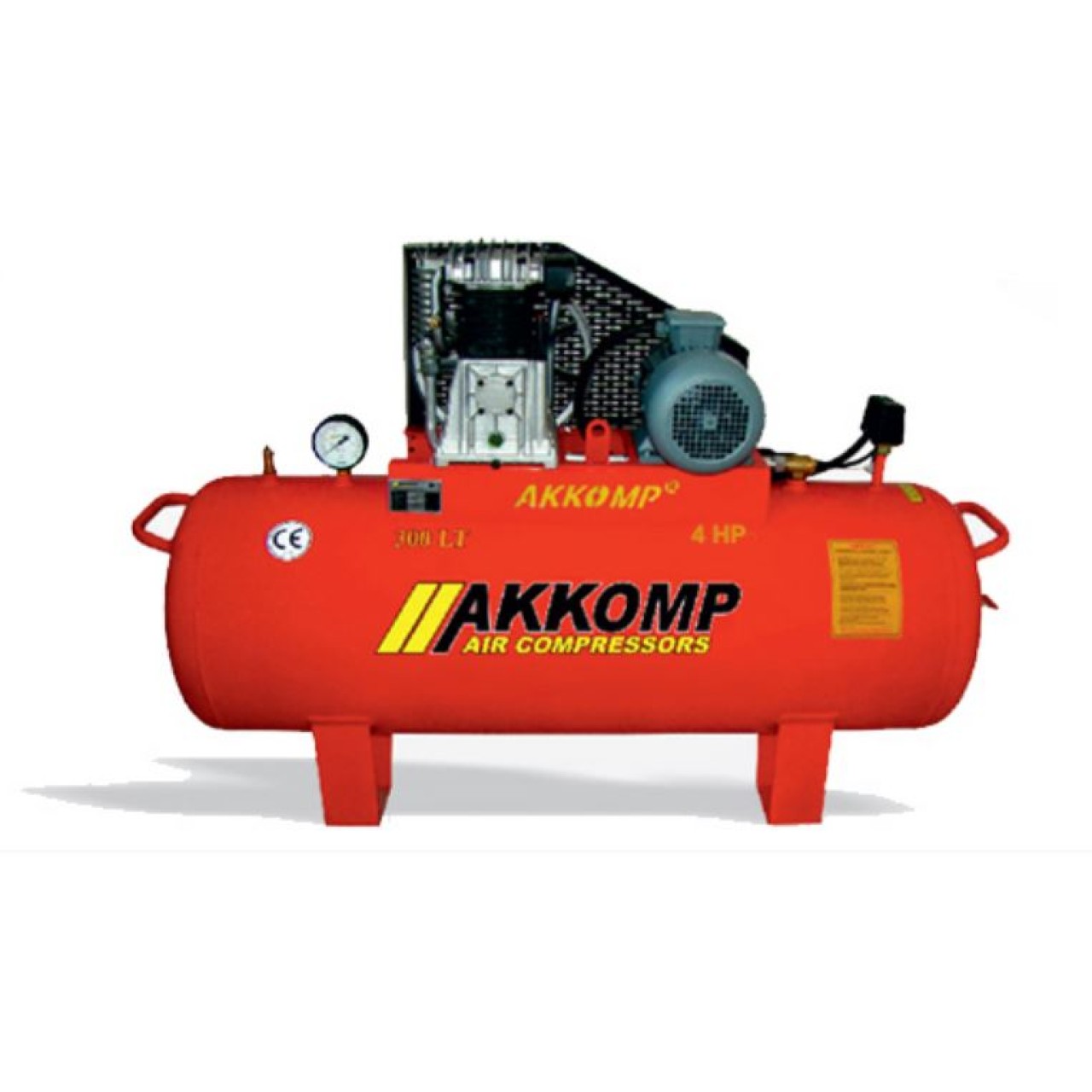 ÇİFT KADEMELİ KOMPRESÖR 4HP 12 BAR 200LT MONOFAZE