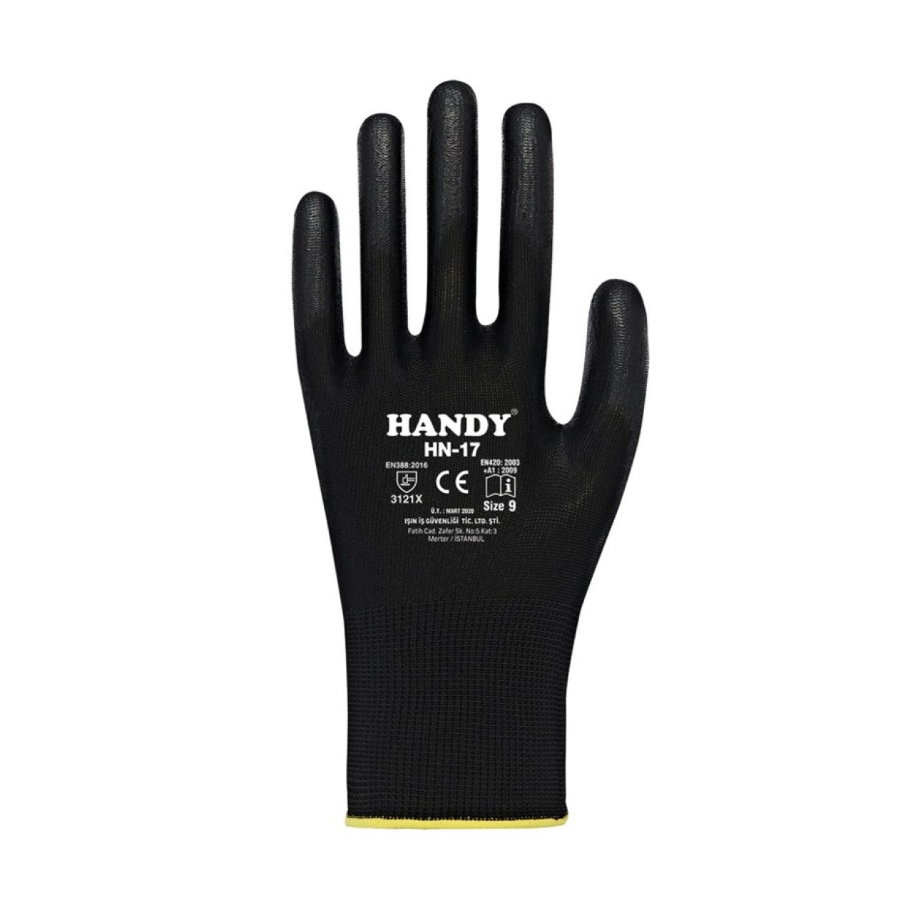 HANDY JOB PLUS HN17 SİYAH PU ELDİVEN NO:9