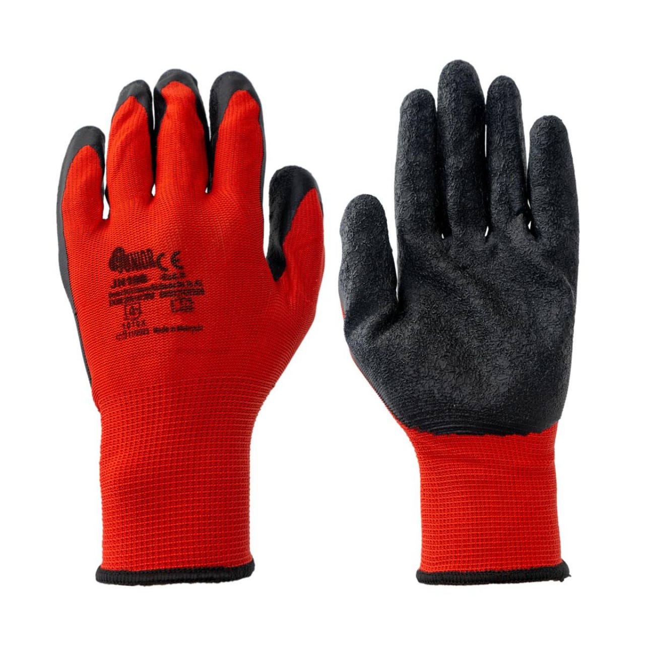 LATEX ELDİVEN KIRMIZI SİYAH NO:10