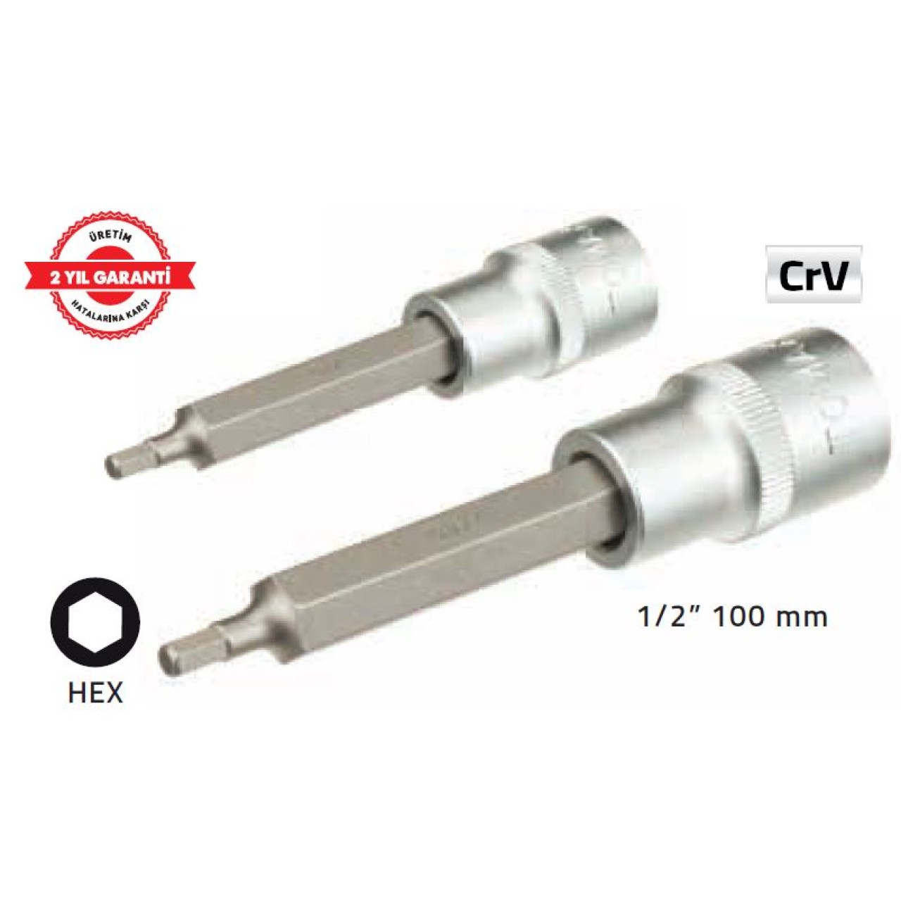 TOMAX 1/2''100MM LOKMALI ALLEN UÇ 8MM UZUN