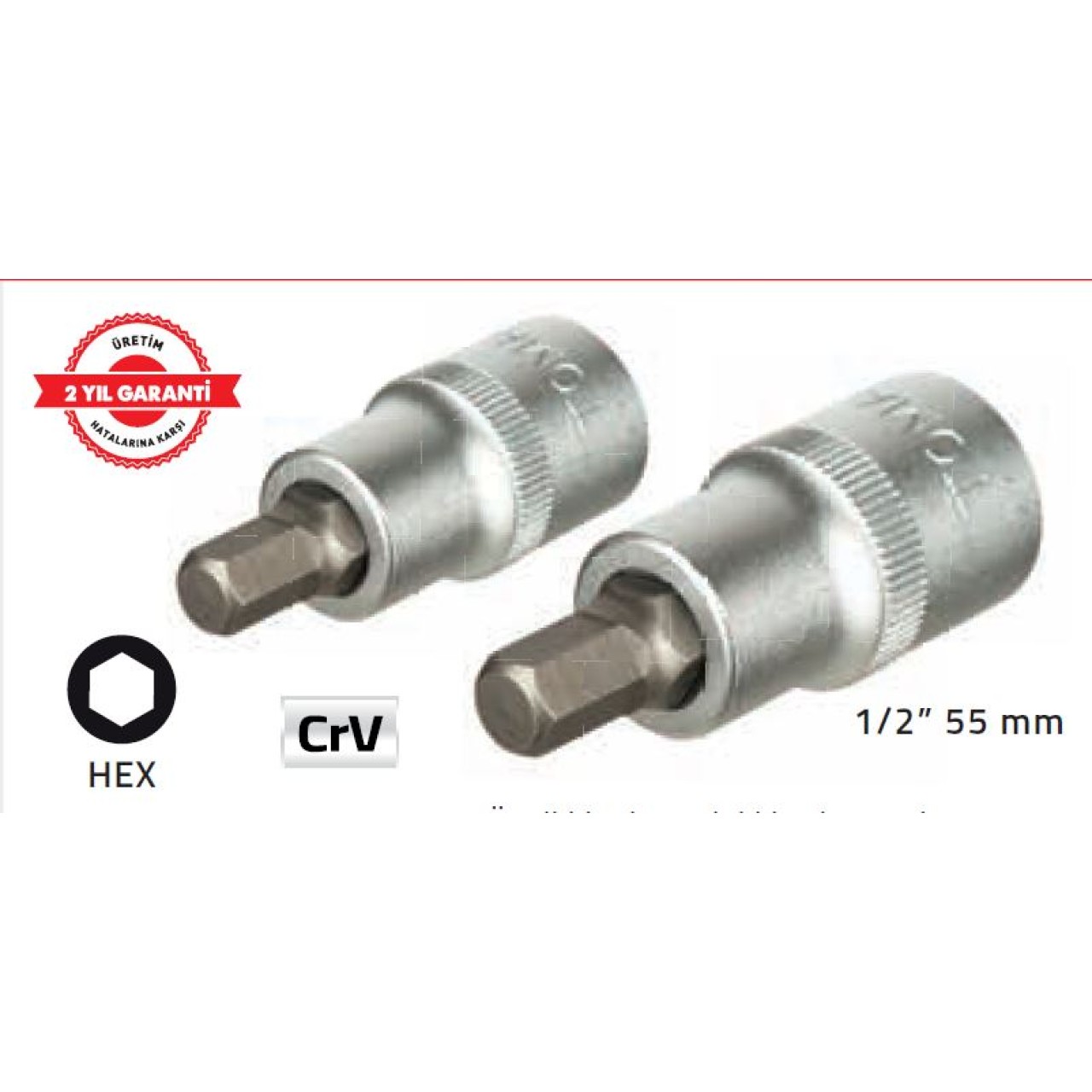 TOMAX 1/2''55MM LOKMALI ALLEN UÇ 4MM KISA