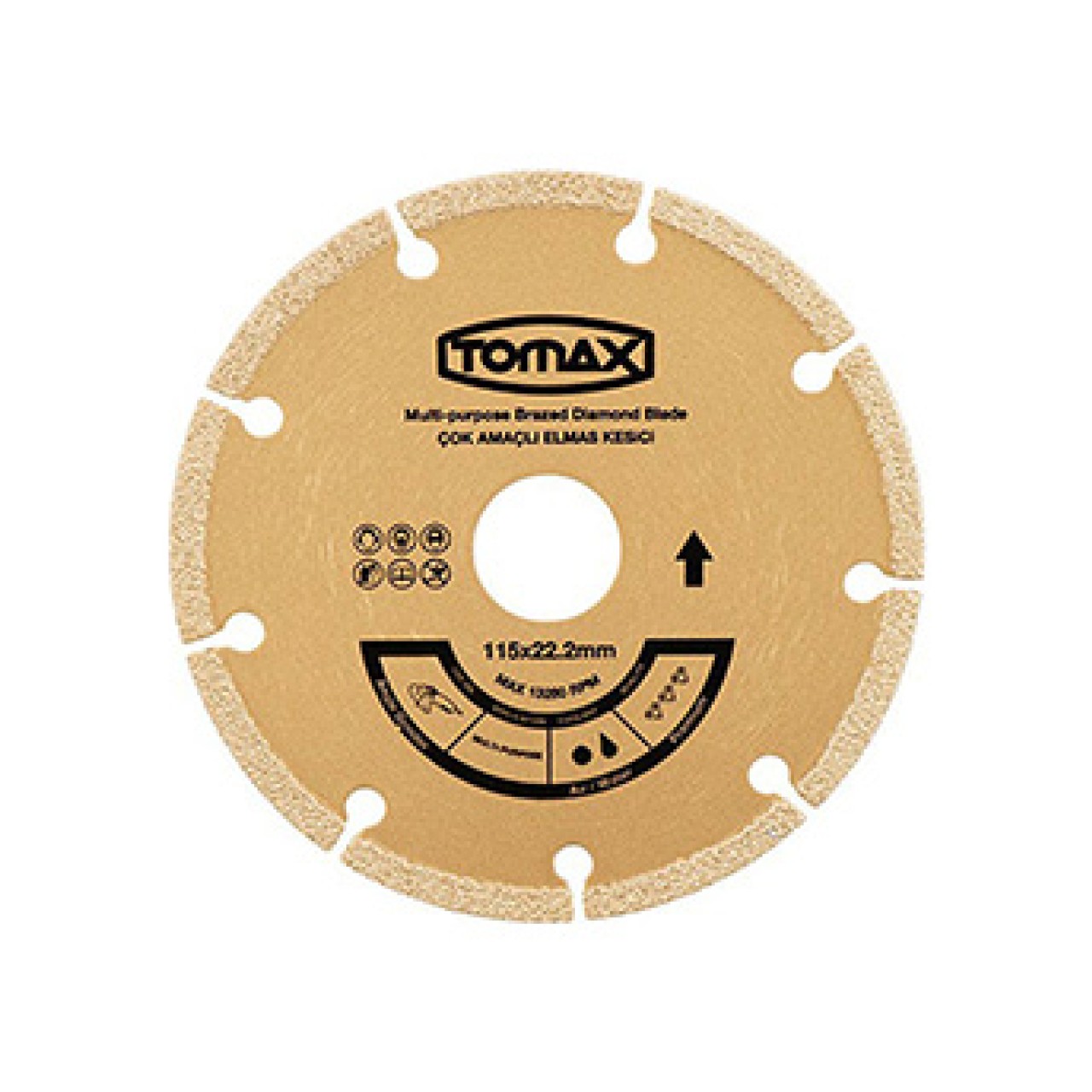 TOMAX ÇOK AMAÇLI ELMAS KESİCİ 115X22